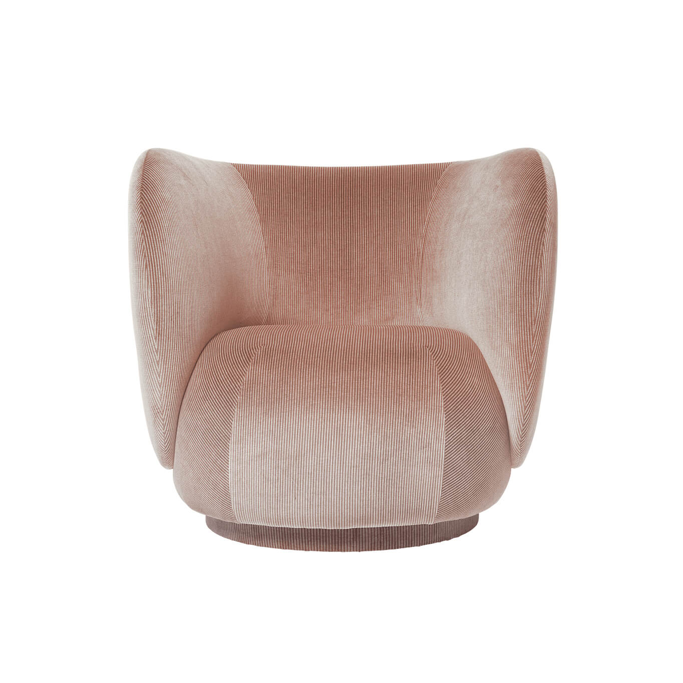 Easy chair RICO Fixed Devoré Velvet Blush FERM LIVING