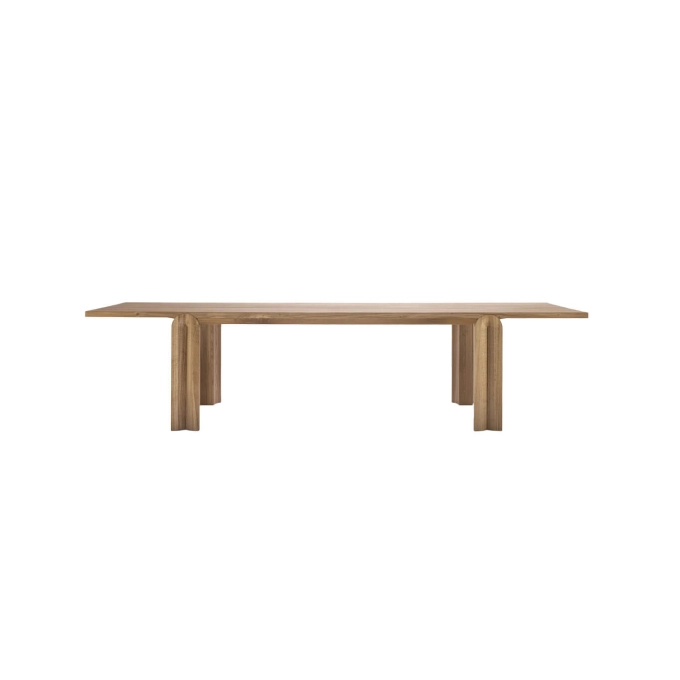 Dining Table NAVE Oiled Oak tiny touch carving ZANAT