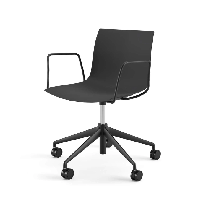 Office Chair CATIFA RE 46 5 ways with castors Black ARPER