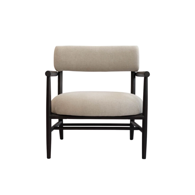 Easy chair NAMA Lounge Linen/Coffee black oak 101 COPENHAGEN