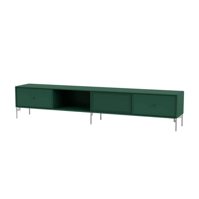 Meuble TV OCTAVE VII pieds chrome Pin MONTANA