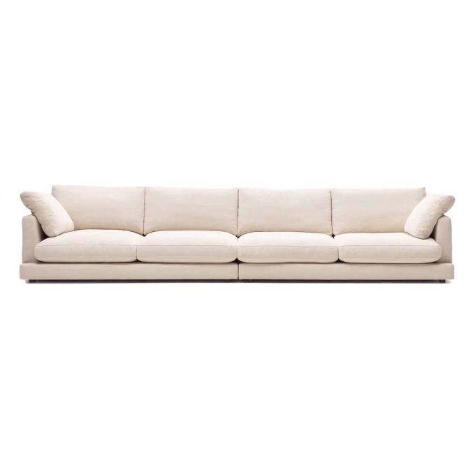Sofa GALA 6-Seater linear Chenille Beige KAVE HOME