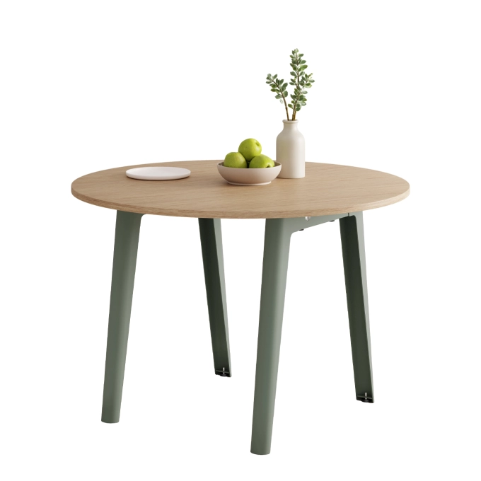 Table NEW MODERN Chêne Ø 110 Gris Eucalyptus TIPTOE