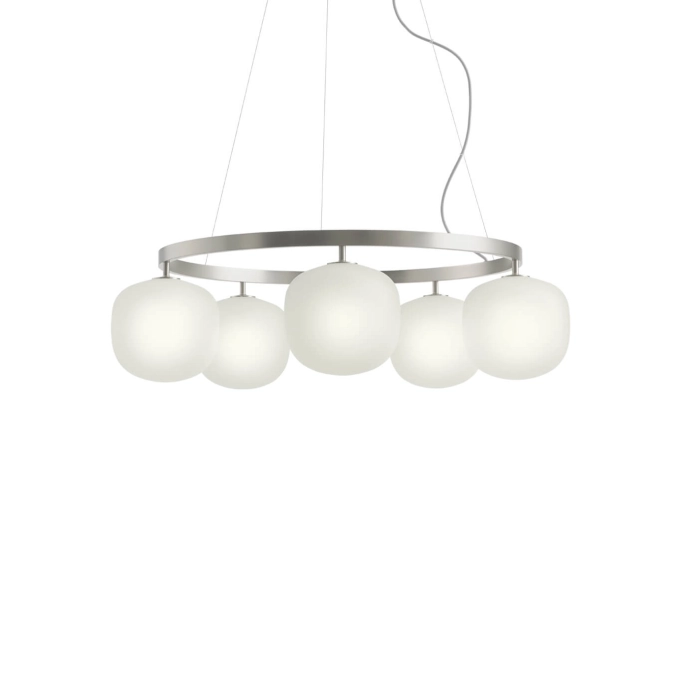 Pendant Light RIME CHANDELIER Aluminium grey MUUTO