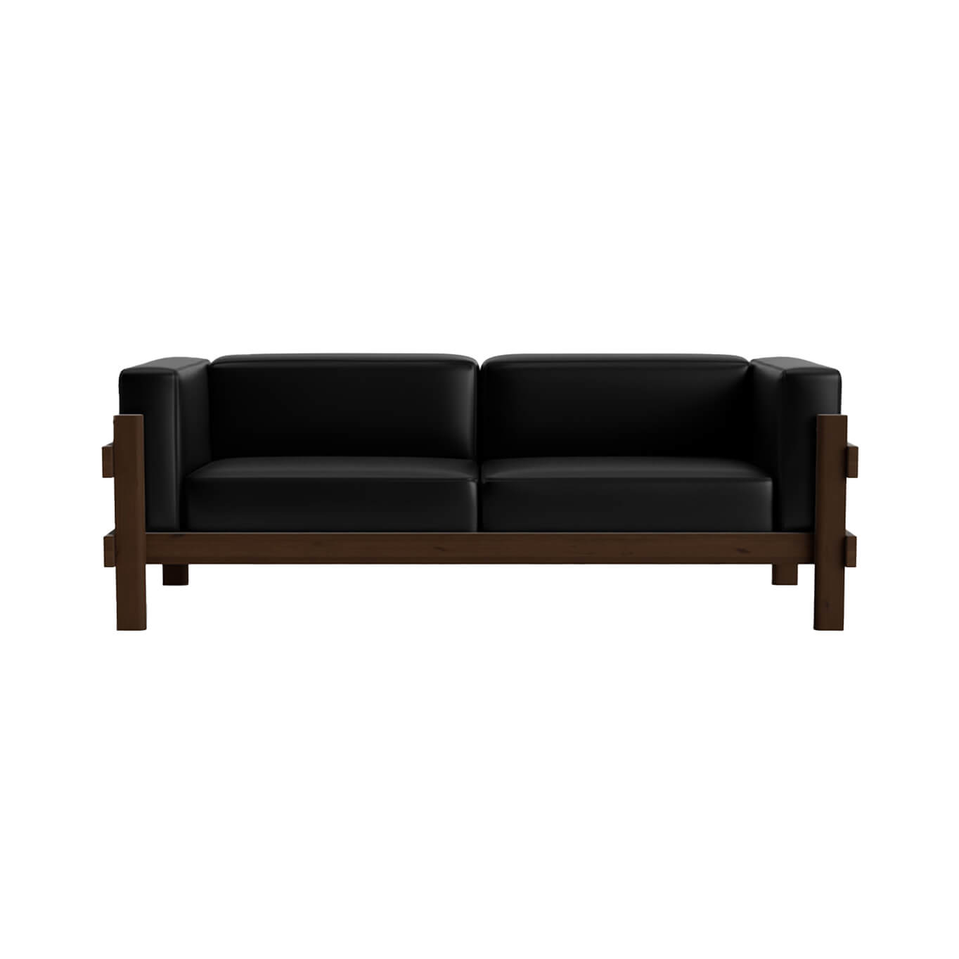 Canapé KUBE Pin Brun Foncé/ Cuir Ultra Noir NORMANN COPENHAGEN