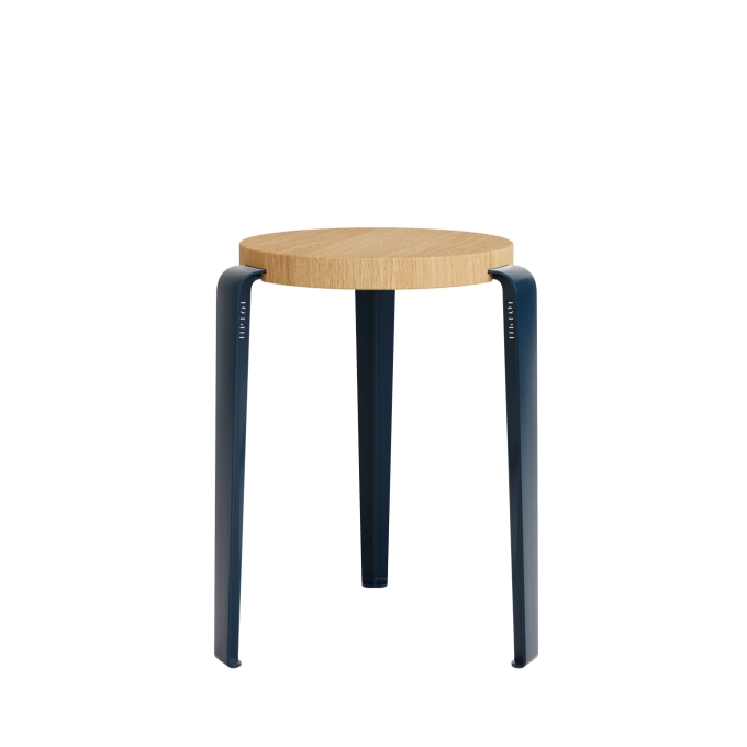 Tabouret LOU Chêne/Bleu Nuit TIPTOE