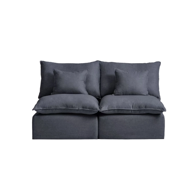 ANARELA modulable 2 places Lin Gris Foncé KAVE HOME