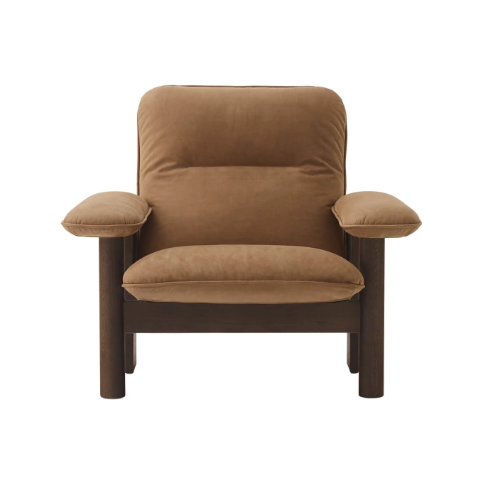 Fauteuil BRASILIA Dossier Haut/ Noyer Dunes Camel 21004 AUDO COPENHAGEN