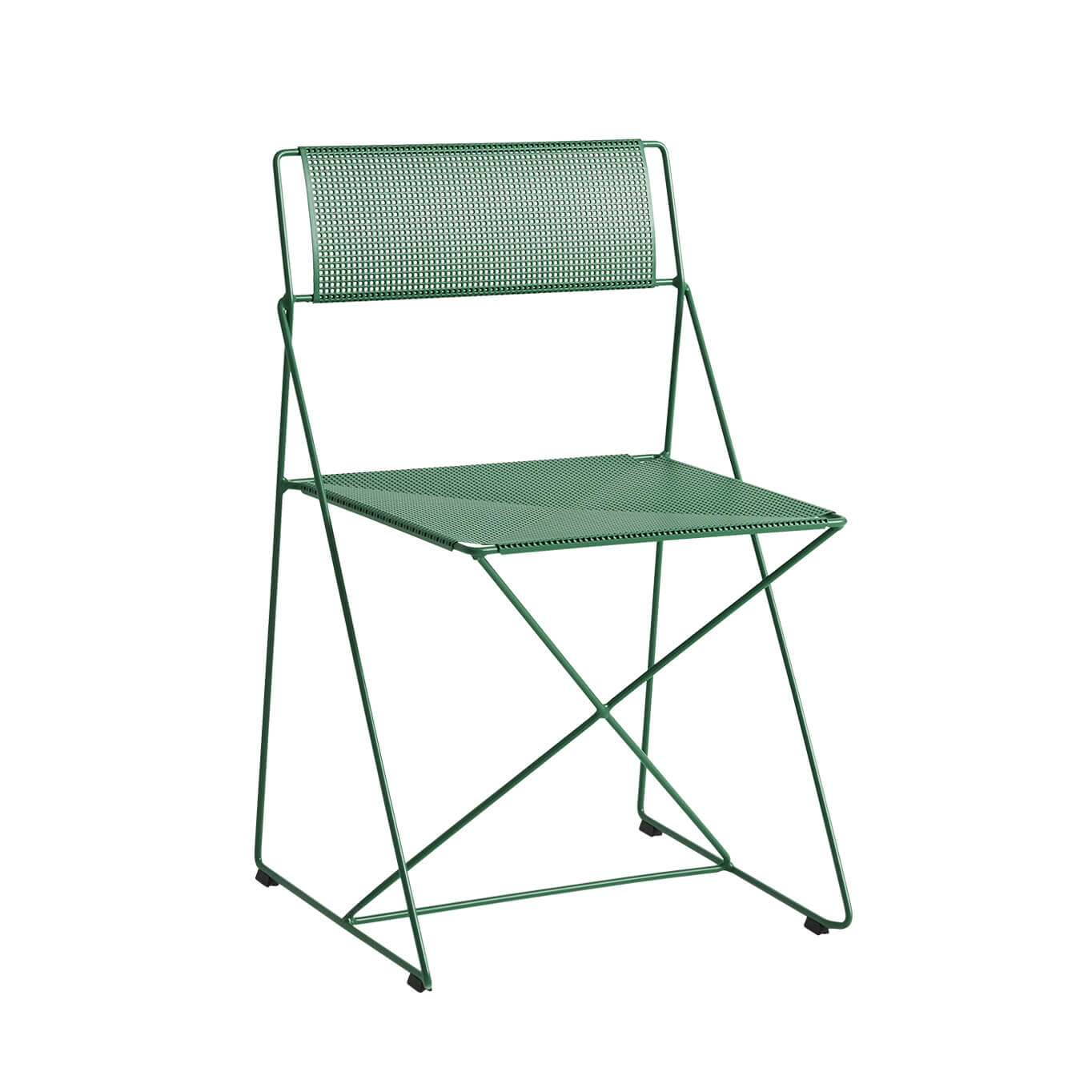 Outdoor Chair and Small Lounge Chair X-LINE leek green HAY