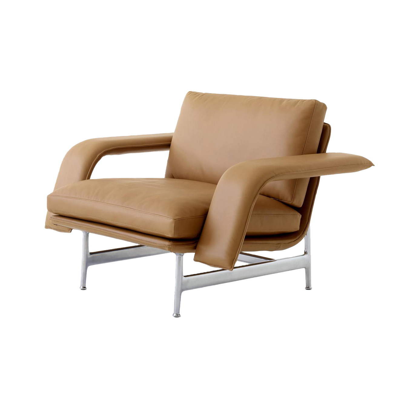 Fauteuil MEANTIME AV29 Cuir Cognac AND TRADITION