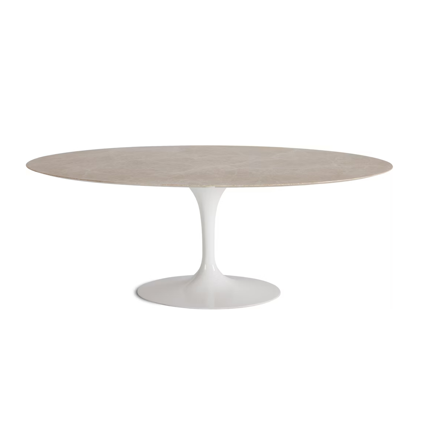 Dining Table SAARINEN Oval Emperador Light satin-finish marble KNOLL
