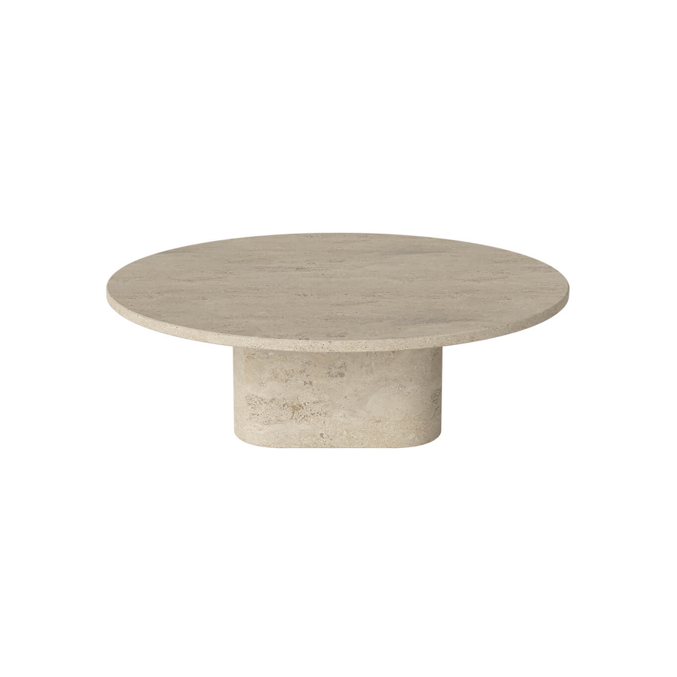 Coffee Table EIDA Ø 90 H 28 Sand Travertine BOLIA