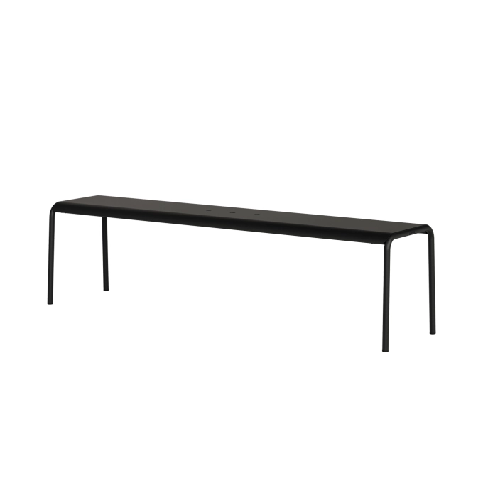 Outdoor Bench PANORAMA Graphite Black  L 170 TIPTOE