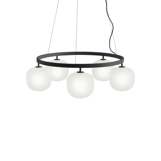 Suspension RIME CHANDELIER Noir MUUTO