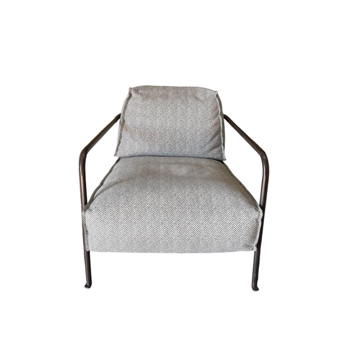 Easy chair BRUXELLES Chevron leather BAXTER MADE IN ITALY