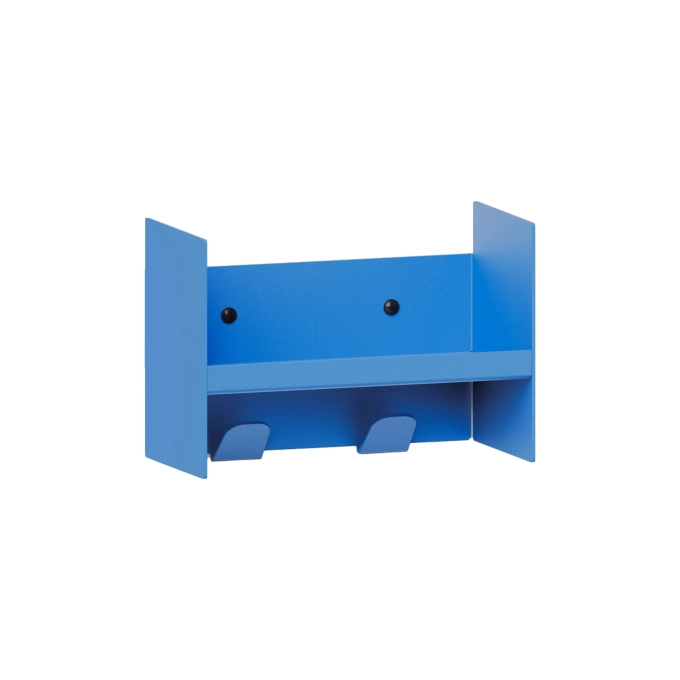 Shelving PLI Azur Blue edged with coat racks L 20 TIPTOE