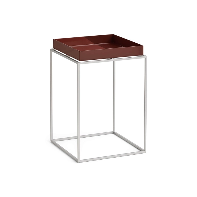 Coffee Table TRAY 30 x 30 Chocolate / Steel HAY