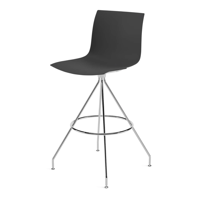 Bar Stool CATIFA RE 46 swivel base H 75 Black ARPER