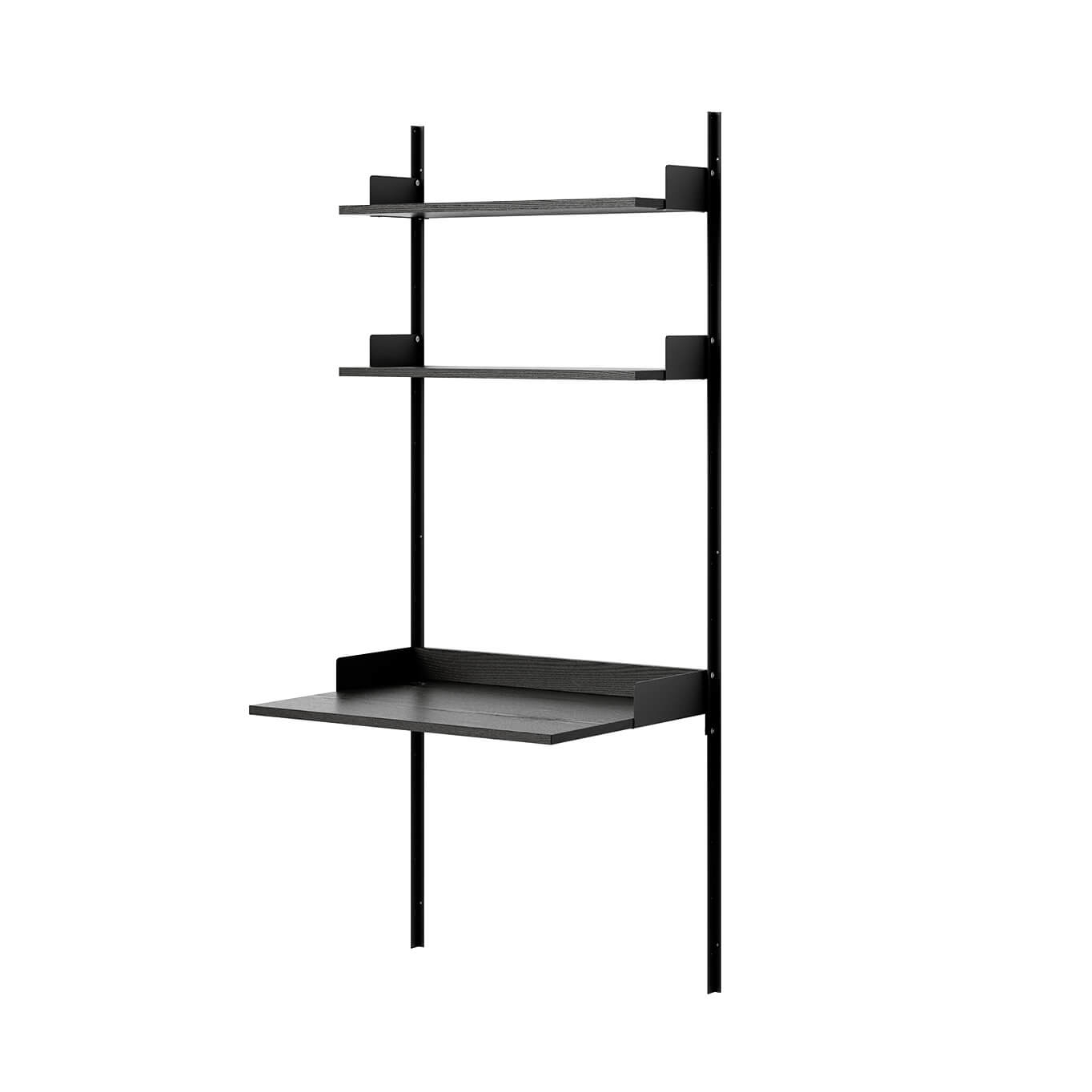 Bureau NEW WORKS STUDY SHELF Noir/ Frêne Noir NEW WORKS