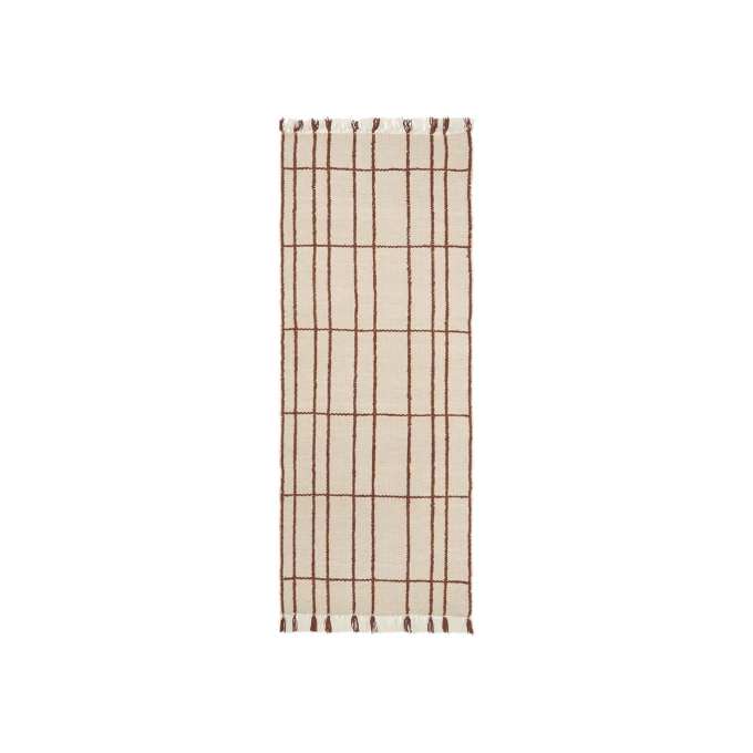 Tapis SEN Runner Beige Marron FERM LIVING