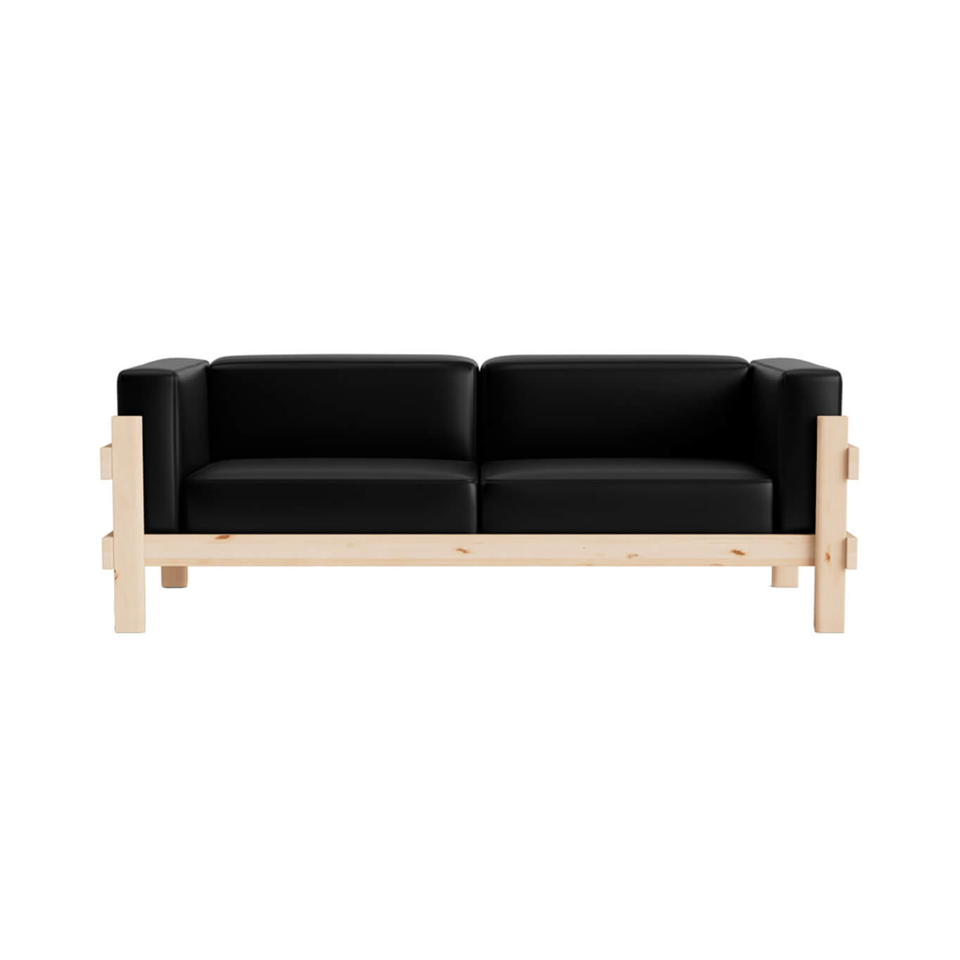 Sofa KUBE Pine/ Ultra Leather Black NORMANN COPENHAGEN