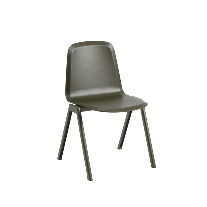 Chaise BRINK pieds A olive foncé Chêne Olive foncé MUUTO