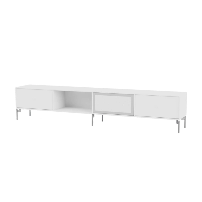 TV Stand OCTAVE VII pieds chrome White MONTANA