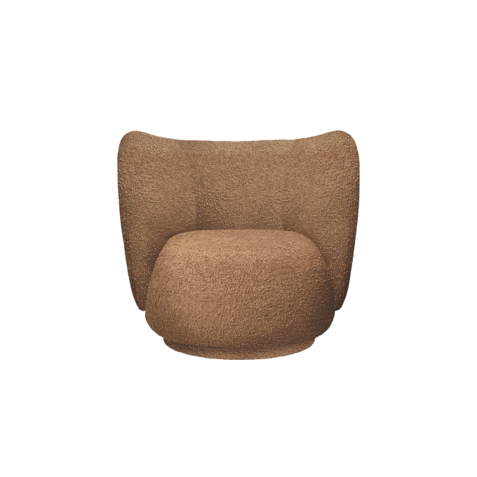Fauteuil RICO Bouclé Marron FERM LIVING