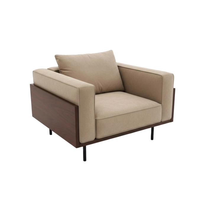 Easy chair BRASILIA  Palissandre Marron Foncé MINOTTI
