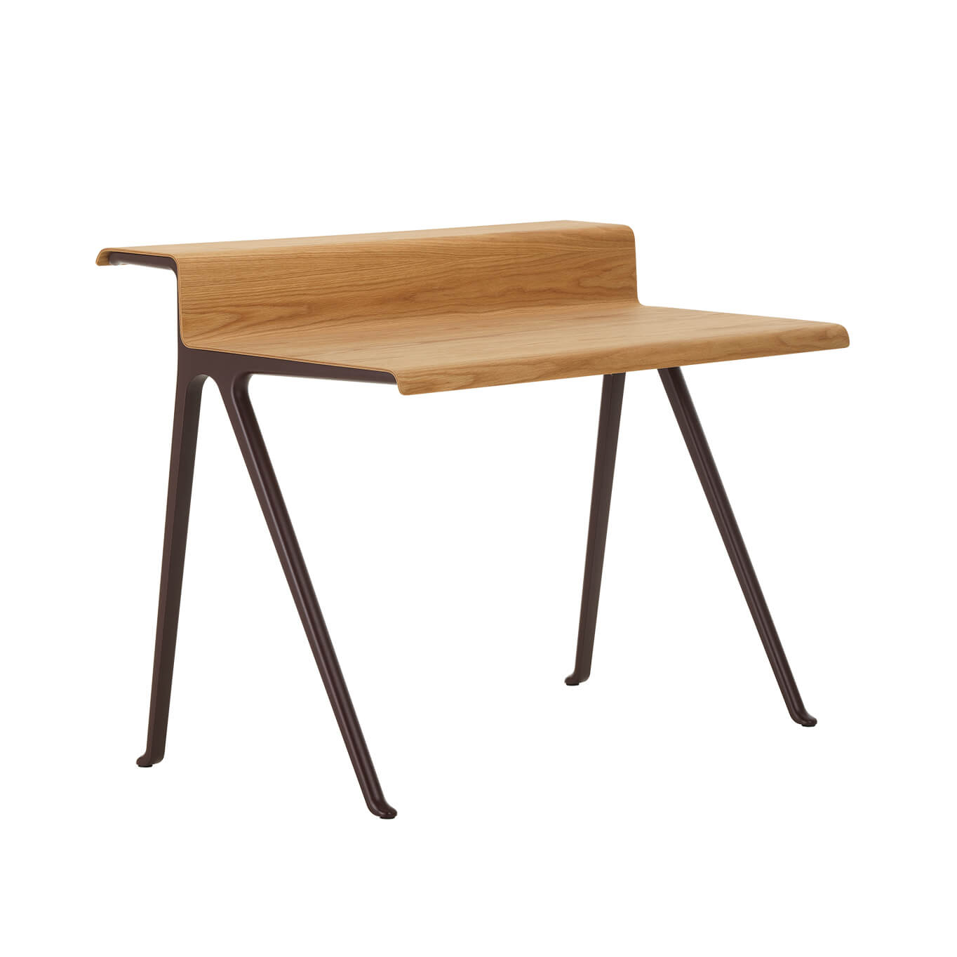 Desk COURIER Burgundy/ Natural oak VITRA