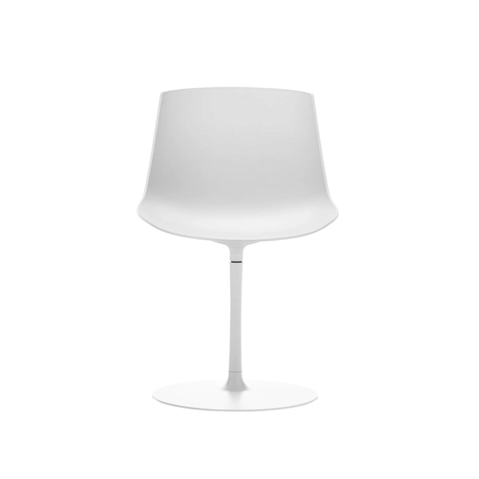 Dining Chair FLOW Central Foot White MDF ITALIA