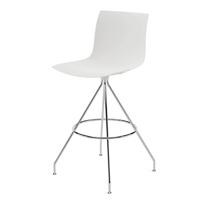 Bar Stool CATIFA RE 46 swivel base H 75 White ARPER