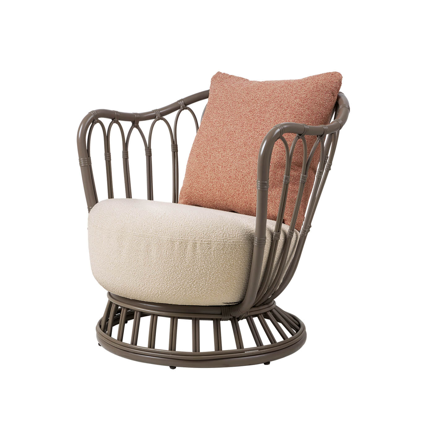 Fauteuil extérieur GRACE OUTDOOR Gris Champignon / Lorkey 44 GUBI