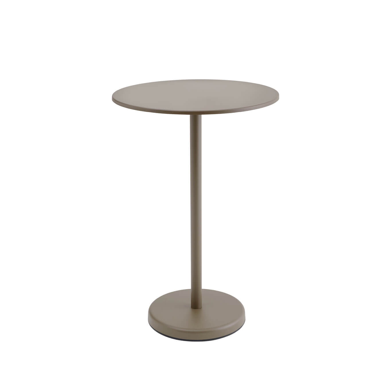 Table extérieure LINEAR STEEL CAFÉ Ø 70 x H 95 Taupe MUUTO