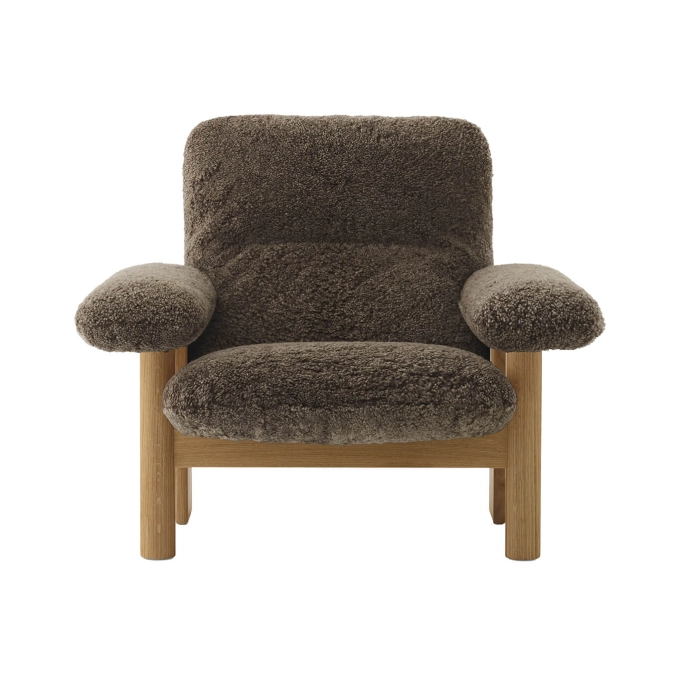 Easy chair BRASILIA High Back Oak/ Sheepskin Root AUDO COPENHAGEN