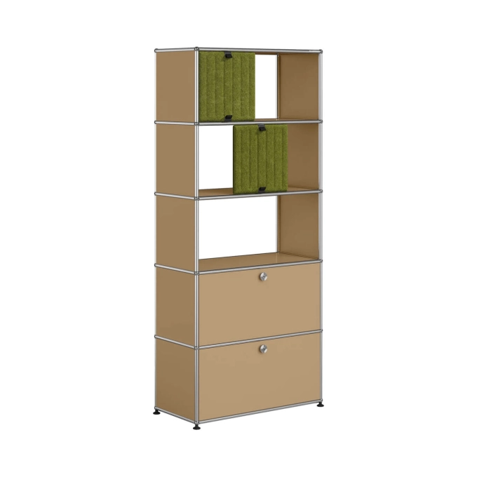 Meuble de rangement USM HALLER M69 Beige USM/Soft Panel Vert USM HALLER