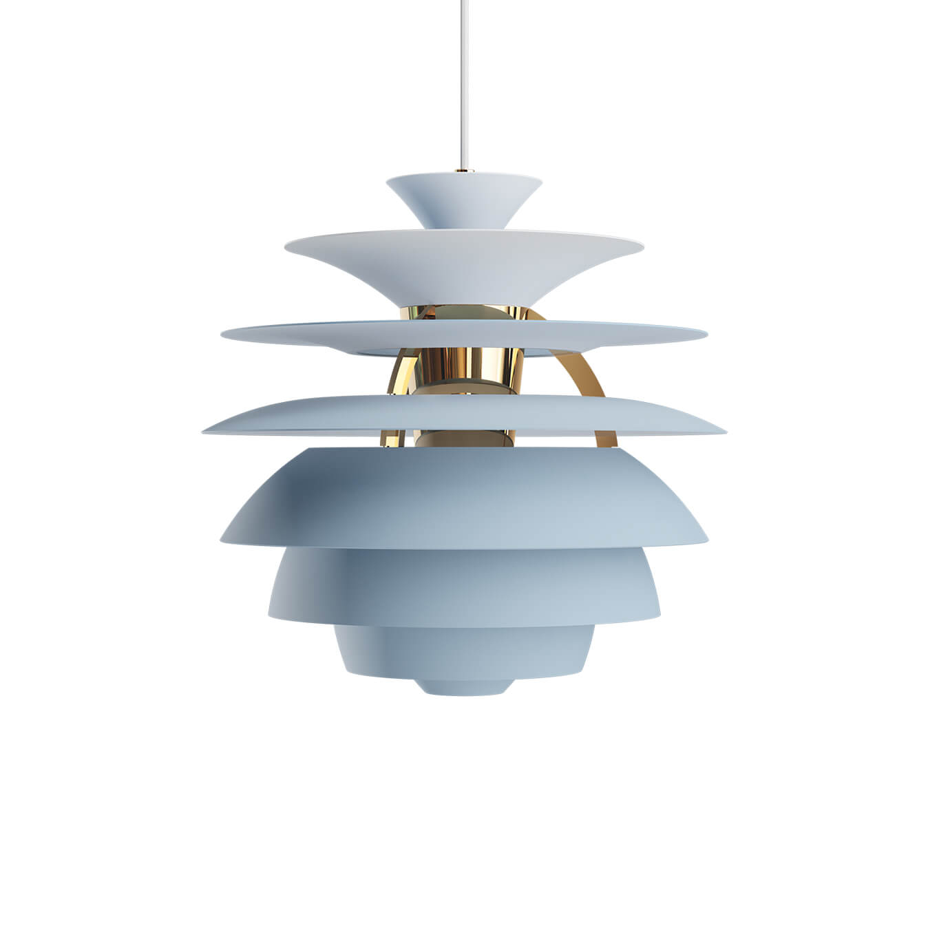 Pendant Light PH SNOWBALL Dusty blue/ brass LOUIS POULSEN
