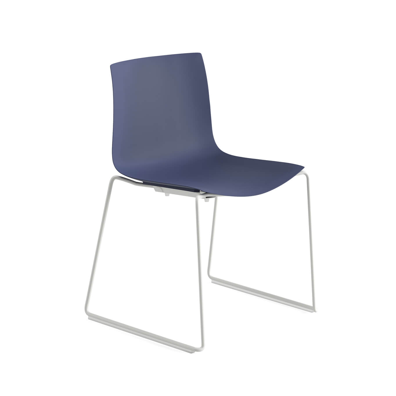 Dining Chair CATIFA RE 46 Sled Base Midnight blue ARPER