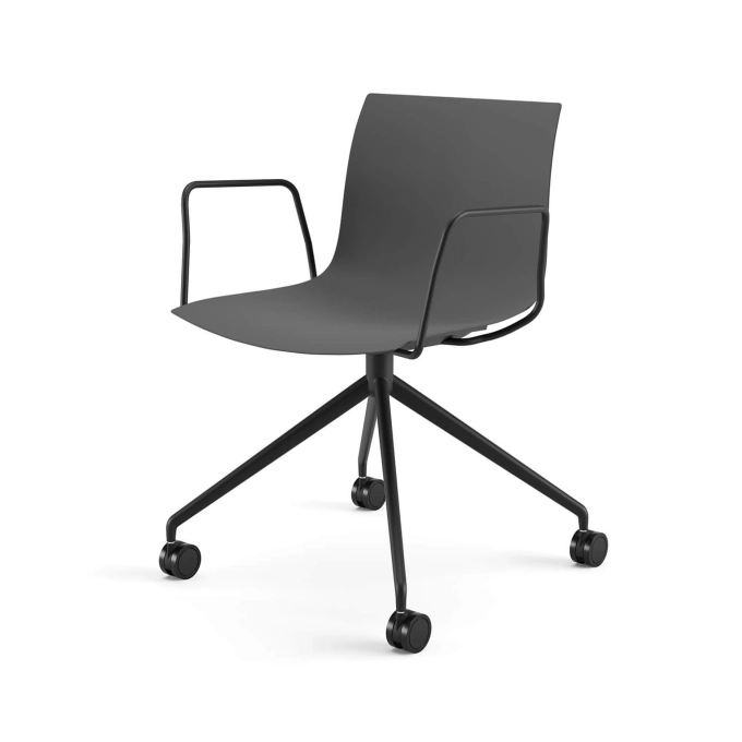 Office Chair CATIFA RE 46 4 legs with castors Anthracite ARPER