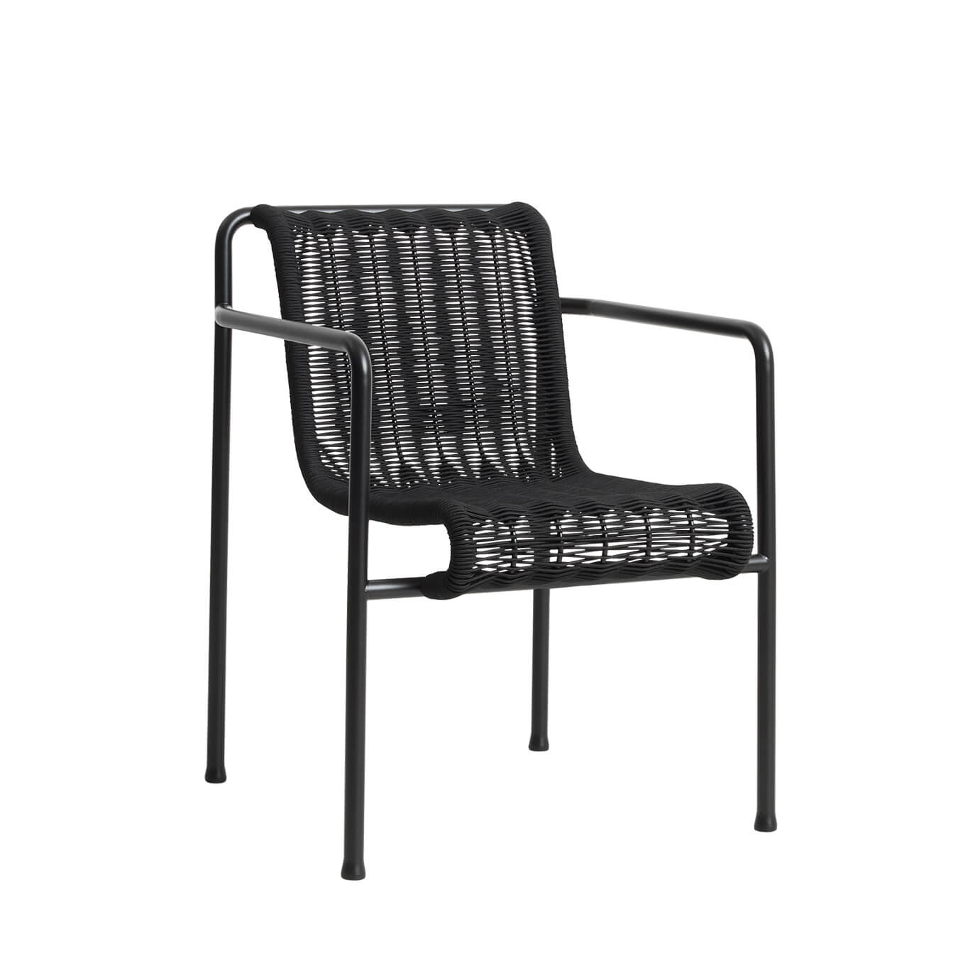 Outdoor Chair and Small Lounge Chair PALISSADE CORD Dining Armchair Anthracite HAY