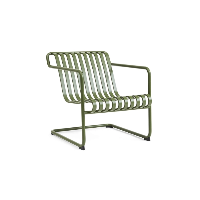 Fauteuil extérieur PALISSADE CANTILEVER Lounge Vert olive HAY