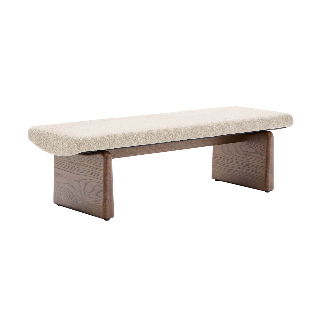 TOPAZ Frêne finition Noyer / Tissu Chenille beige KAVE HOME