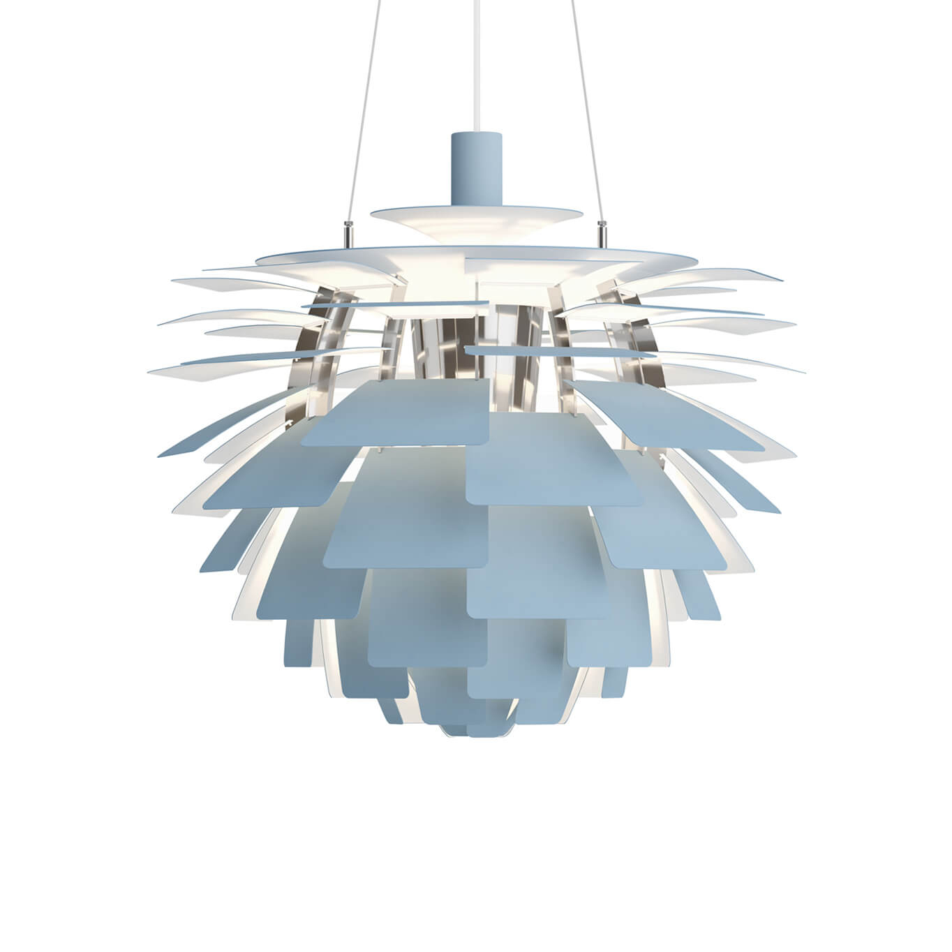 Suspension PH Artichoke Ø60 cm Bleu cendré / Chrome