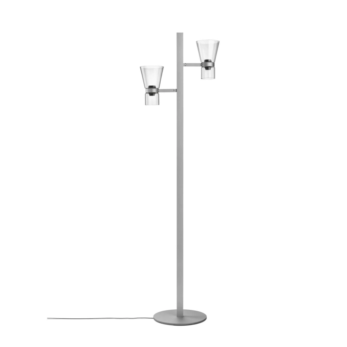 Floor Lamp NOCTURNE FLOOR 2 CONE Silver FLOS