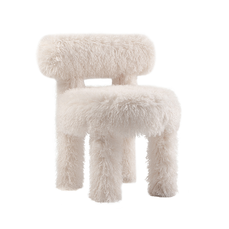 Chaise GROPIUS CS1 FLUFFY Azur cotonneux Ivoire NOOM HOME