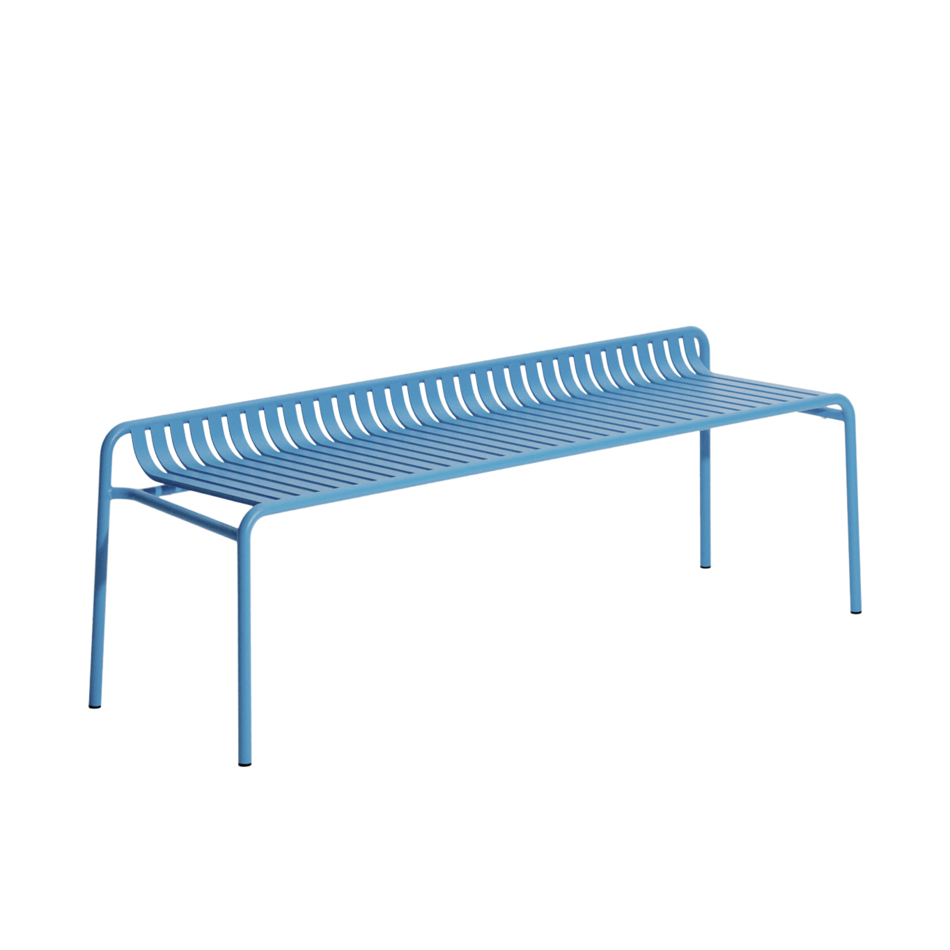 Outdoor Bench WEEKEND without backrest Sky Blue PETITE FRITURE