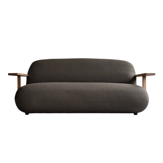 Canapé TOE Gris pierre/Teck 101 COPENHAGEN