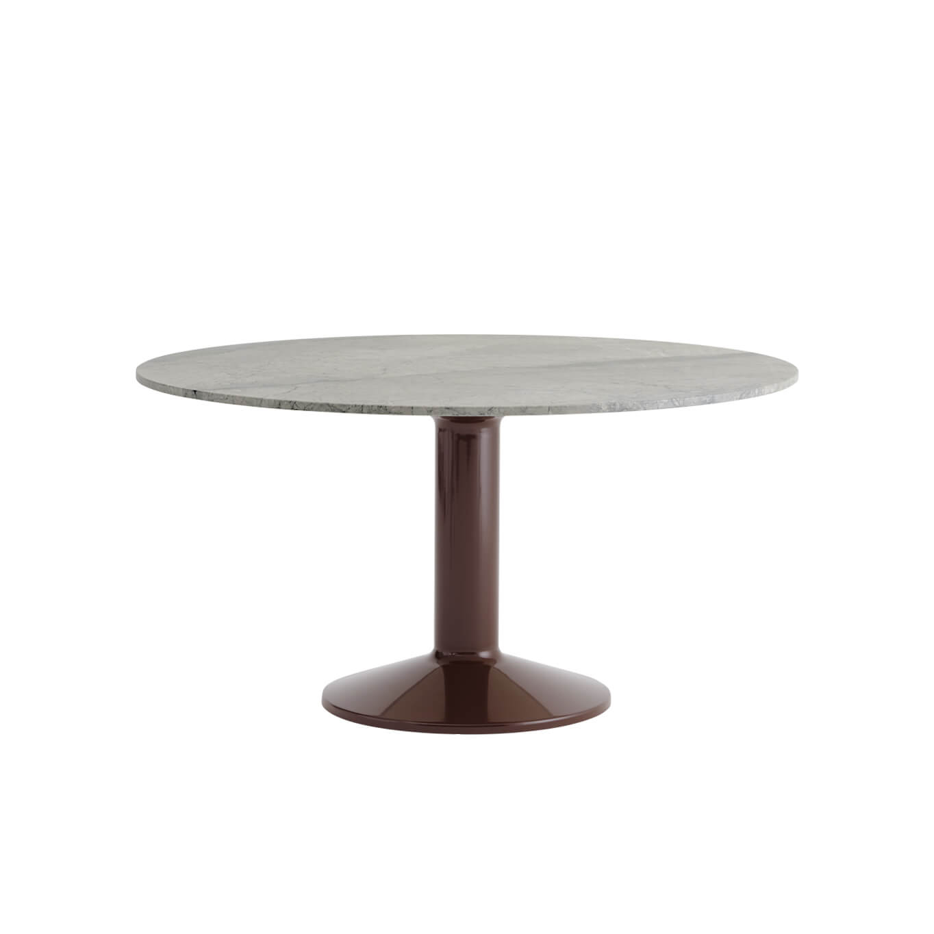 Dining Table MIDST Ø 140 Grey marble/dark red MUUTO