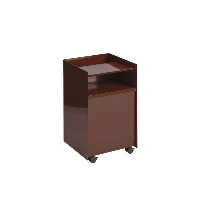 Desserte FOLDED avec tiroir H 61,5 Rouge foncé MUUTO
