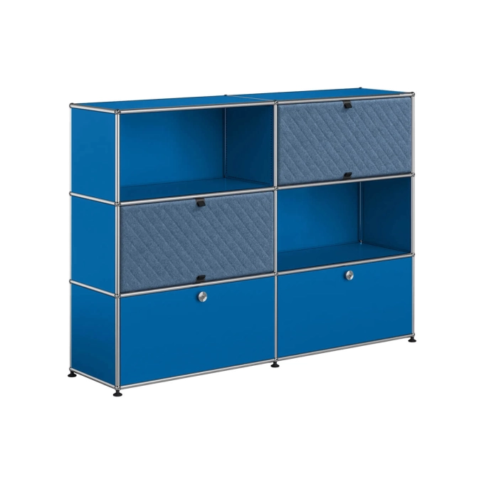 Storage Unit USM HALLER M66 Blue Gentiane/Soft Panel Blue USM HALLER
